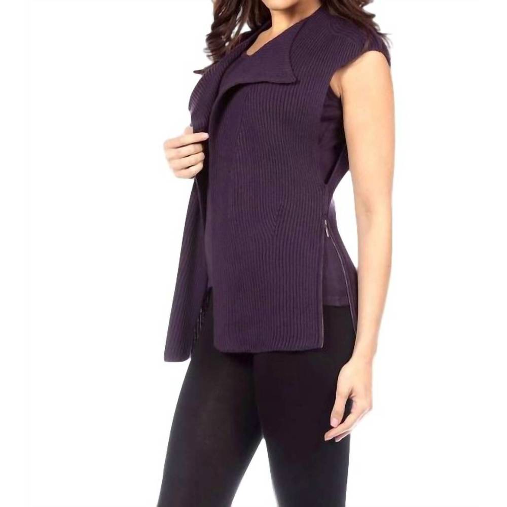 NEW ANGEL ribbed vest in plum